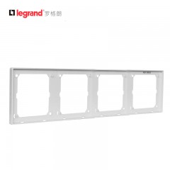 罗格朗 开关面板86型墙壁开关插座面板仕典系列四位连体边框