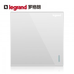 罗格朗 大面板单联单控单开一开1开一位家用电灯开关86型墙壁