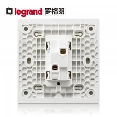 罗格朗 大面板单联单控单开一开1开一位家用电灯开关86型墙壁
