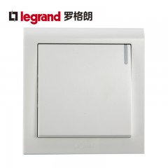 罗格朗 开关插座K5单开双控 86型单联双控开关 一开双控面板