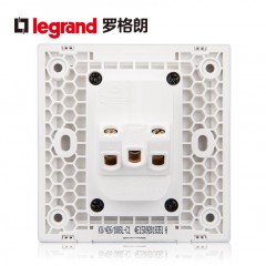 罗格朗 开关插座面板家用墙壁五孔插座暗装5孔86型逸景玫瑰金