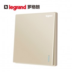 罗格朗 大面板单联单控单开一开1开一位家用墙壁电灯开关86型