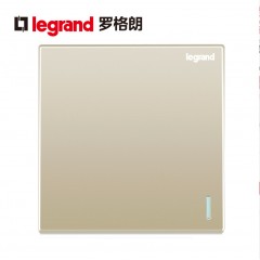 罗格朗 大面板单联单控单开一开1开一位家用墙壁电灯开关86型