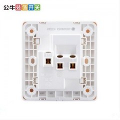 公牛 开关插座面板家用墙壁 电源错位五孔面板 斜5孔二三插暗装 G18