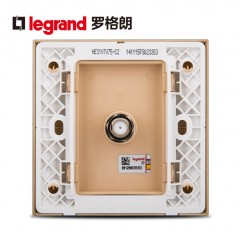 罗格朗 开关插座面板 闭路插座 金色有线电视插座 罗格朗有限电视插座