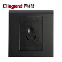 罗格朗 K5黑色三孔16a空调专用插座面板家用电热水器16安大功率 K5/426/15CS-C