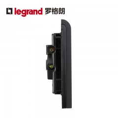 罗格朗 K5黑色三孔16a空调专用插座面板家用电热水器16安大功率 K5/426/15CS-C