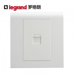 罗格朗 开关插座品牌86型K5雅白一位电话插座面板