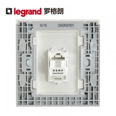 罗格朗 开关插座品牌86型K5雅白一位电话插座面板
