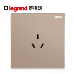 罗格朗 开关三孔插座面板16A大功率热水器空调专用 逸景玫瑰金