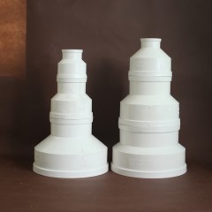 国产 PVC直接 异径直接 同心大小头75*50 排水管接头配件 直通