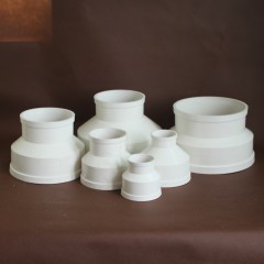 国产 PVC直接 异径直接 同心大小头75*50 排水管接头配件 直通