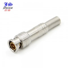 国产 JS/ 75-5美式金芯BNC接头 视频头 免焊接Q9头 拧螺丝监控安防摄像机配件sdi视频插头 bnc监控视频转接头