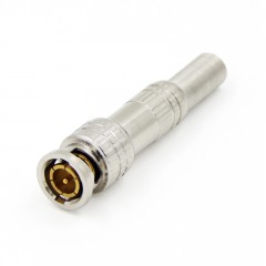 国产 JS/ 75-5美式金芯BNC接头 视频头 免焊接Q9头 拧螺丝监控安防摄像机配件sdi视频插头 bnc监控视频转接头