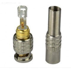 国产 美式免焊接BNC接头 监控摄像机配件 视频线连接器Q9头焊线头 铜芯