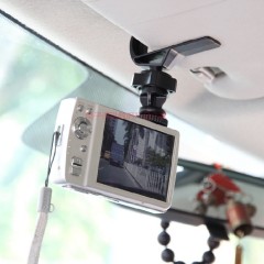 国产 1/4牙摄像机 数码照相机DV车载遮阳板行车记录仪支架不当视线支架 GP568