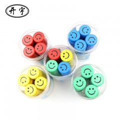开宇 笑脸磁铁吸铁石彩色圆形平面磁扣强磁力小磁钉磁贴片玩具办公教具