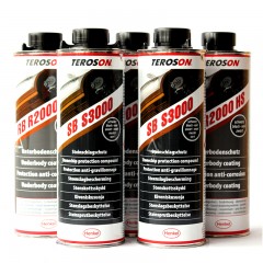 汉高 底盘装甲3000纯树脂2瓶+2000橡胶树脂3瓶护车套装防锈漆