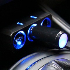 YAC 车用点烟器 一拖二点烟器 带usb YC-609