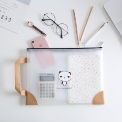 国产 手提透明文具袋拉链袋文件袋收纳袋塑料资料袋办公票据档案袋笔袋