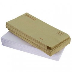 国产 100个/包 常用牛皮纸5号信封 白色平信可邮局寄信黄色DL信封