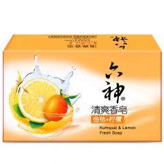六神 清爽香皂（金桔+柠檬）125g男女除菌洗手肥皂