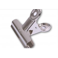 得力 3#圆形铁票夹9523 报刊资料整理夹子 钢夹 银色 6个装51mm