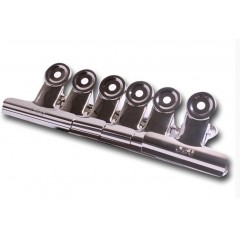 得力 3#圆形铁票夹9523 报刊资料整理夹子 钢夹 银色 6个装51mm