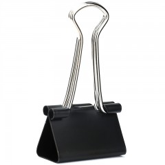 得力 8564黑色长尾夹25mm学生试卷强力夹票据夹燕尾夹夹子文具