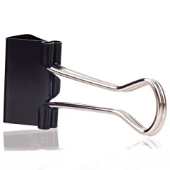 得力 19mm黑色长尾票夹票夹燕尾夹学习办公用品金属票夹夹子