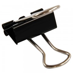 得力 15mm黑色长尾票夹票夹燕尾夹学习办公用品金属票夹小夹子