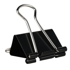 得力 32mm黑色长尾票夹票夹燕尾夹学习办公用品金属票夹子