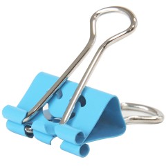 得力 微笑长尾票夹5号 19mm 悦彩靓丽 40只/筒 金属票夹子燕尾夹