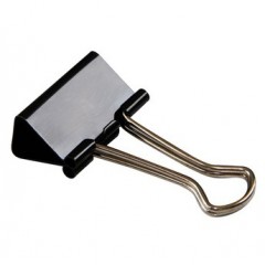 得力 4号-25mm黑色长尾票夹燕尾夹学习办公用品金属票夹子