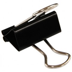 得力 4号-25mm黑色长尾票夹燕尾夹学习办公用品金属票夹子