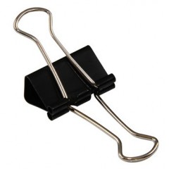 得力 4号-25mm黑色长尾票夹燕尾夹学习办公用品金属票夹子