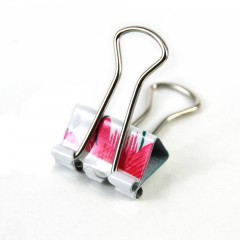 得力 19mm印花长尾票夹燕尾夹学习办公用品金属票夹子