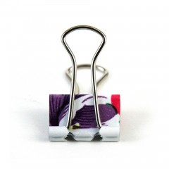 得力 19mm印花长尾票夹燕尾夹学习办公用品金属票夹子