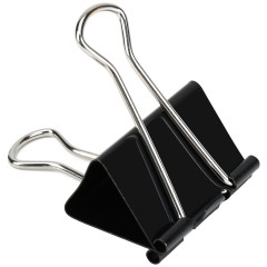 得力 2号41mm 长尾票夹燕尾夹学习办公用品金属票夹子