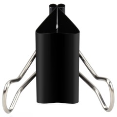 得力 2号41mm 长尾票夹燕尾夹学习办公用品金属票夹子