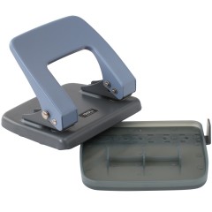 得力 中号二孔打孔机（带标尺）打洞器打孔机打洞机 办公用品0102