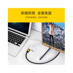 绿联 Mini DP转HDMI/VGA转换器 4K高清 迷你dp雷电40364 MD108