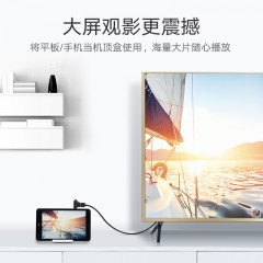 绿联 Micro HDMI Mini HDMI转HDMI转接头 相机手机20101 20106
