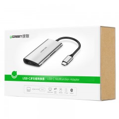 绿联CM121 Type-C扩展坞 USB-C转HDMI/HUB/网卡/读卡器带PD50516