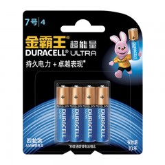 金霸王 超能量AAA7号电池碱性 七号电池4粒