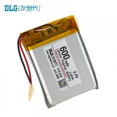次世代 聚合物锂电池  3.7V LP502540-600mAh