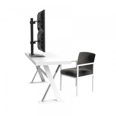 DVHZ 桌面显示器支架摆放式上下双屏底座 两屏监控期货交易架 S0301