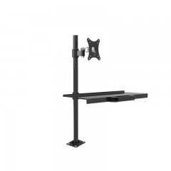 DVHZ 显示器支架键盘托 落地桌面锁孔 站立工作站万向旋转升降W837