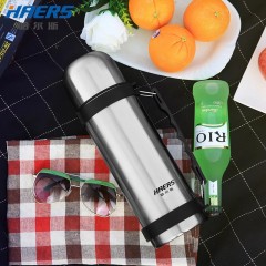 哈尔斯 保温户外大容量杯茶壶 旅游水壶304不锈钢热水瓶1200ml   HY-1200W-2