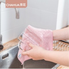 茶花 抹布厨房家务清洁布基本不掉毛不沾油吸水洗碗巾擦桌子8条